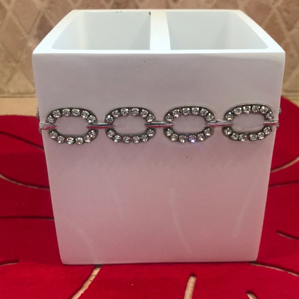 Mike + Ally Dual Toothbrush Holder With Crystals